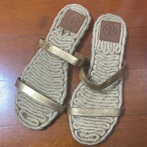 Tory Burch Gold Sandals